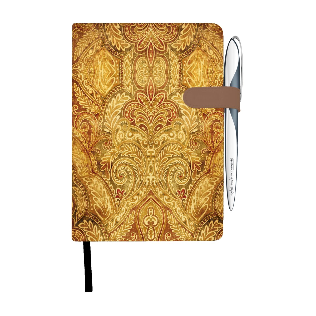 note book Lady A5 96sheets ruled Oriental book ribbon expandable inner  pocket my.book - Herlitz