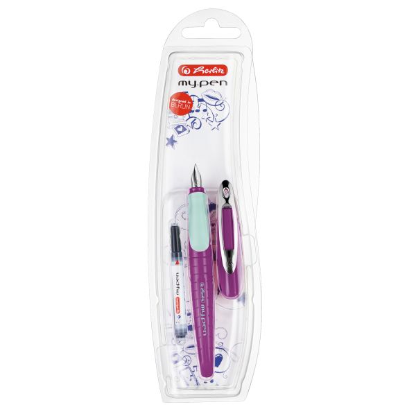 fountain pen my.pen M nib purple/mint