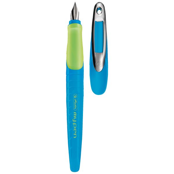fountain pen my.pen M nib blue/neon loose