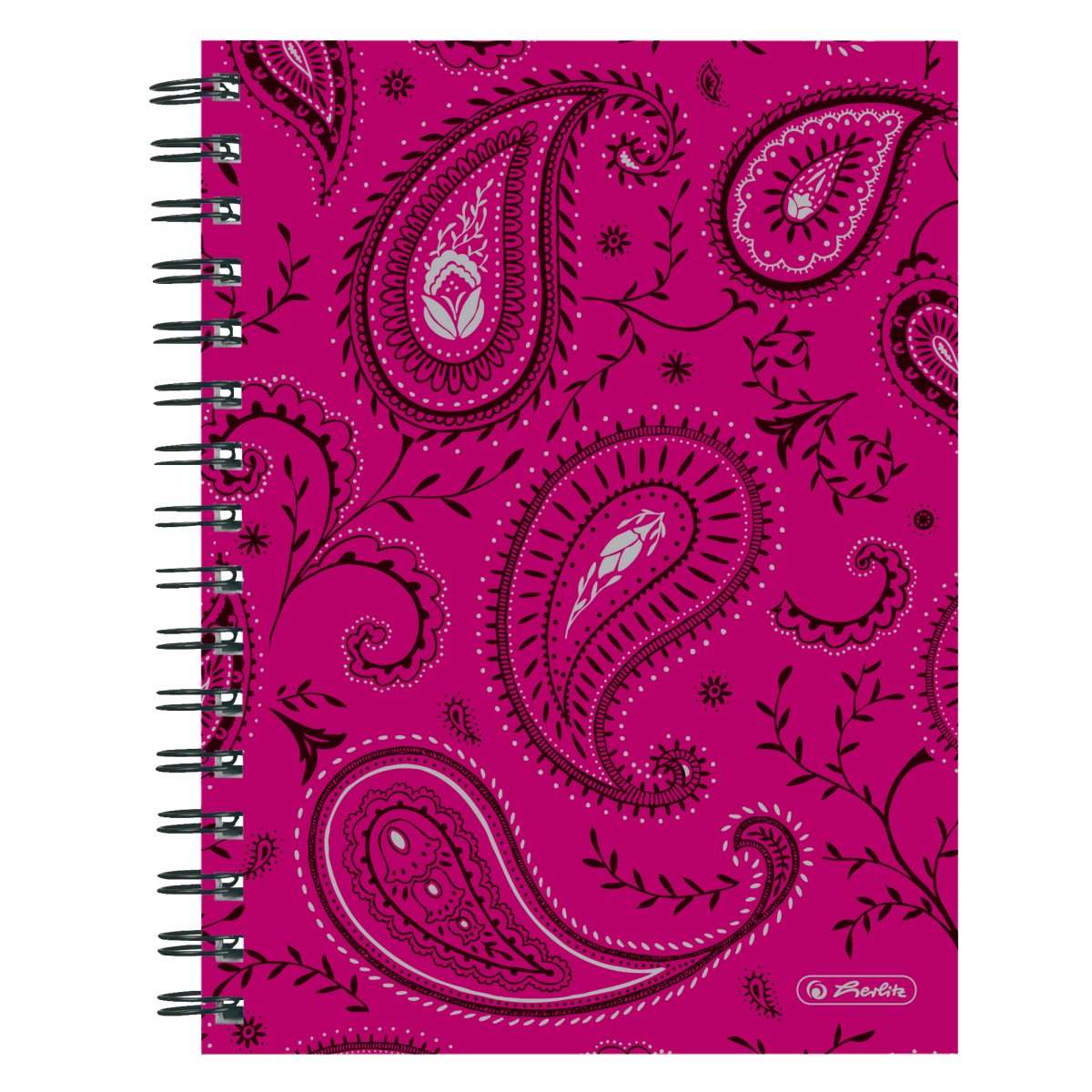 spiral hardback notebook A5 Trend 100 sheets squared 2 designs - Herlitz