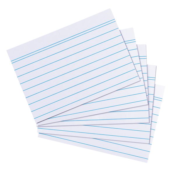 index card A8 ruled white 170g 200 pieces