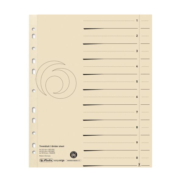 divider A4 buff 10 pieces