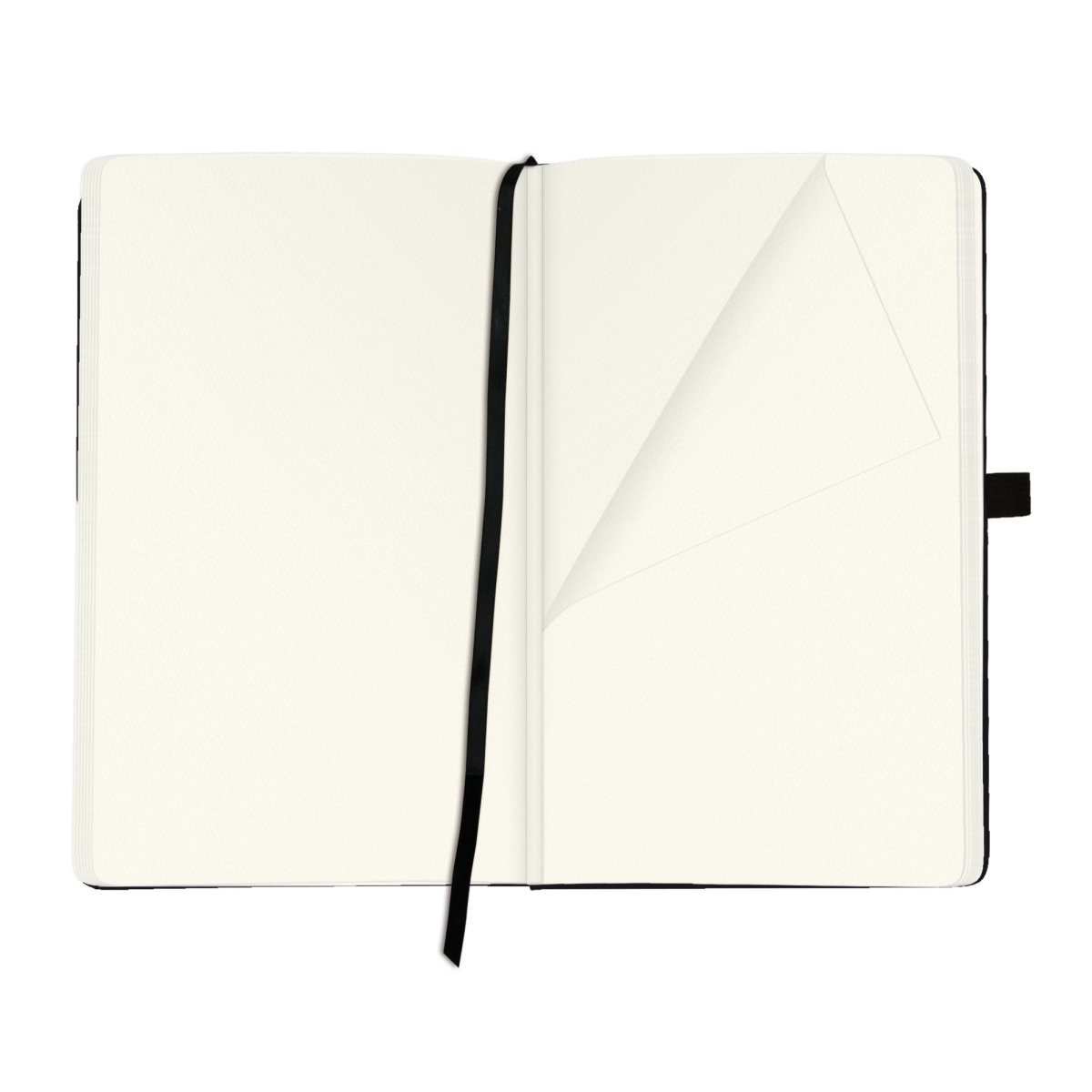 Note Book Classic A5 96sheets Blank Black Book Ribbon Expandable Inner Pocket My Book Herlitz
