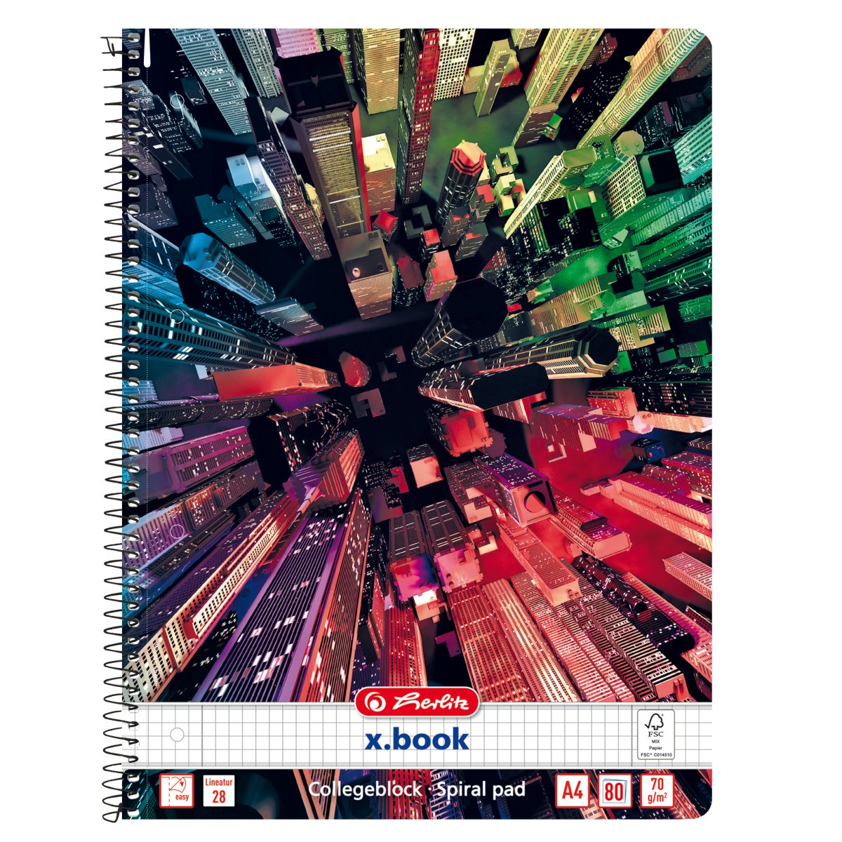spiral pad A4 80 sheet no.28 4 motifs Herlitz