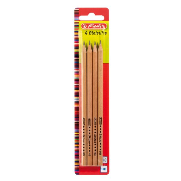 pencils Skizzo natural HB 4 pieces on blister card