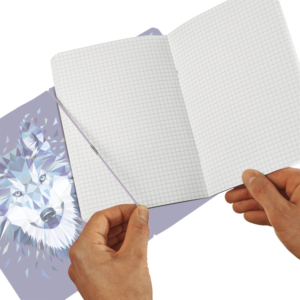 Notebook flex PP A4, 40sheets squared and 40sheets motif Wild Animals ...