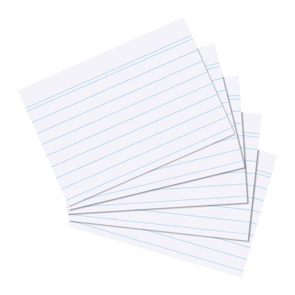 index card A6 ruled white 100 pieces