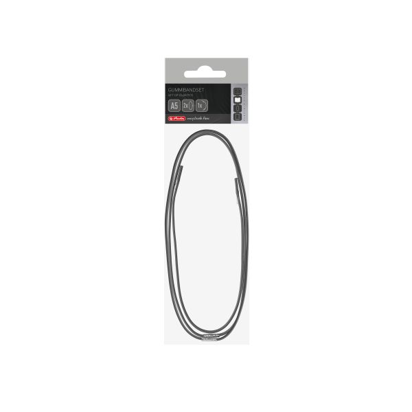 Set of elastics flex A5 dark grey, in polybag
