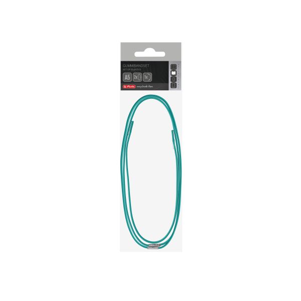 Set of elastics flex A5 turquoise, in polybag