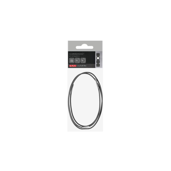 Set of elastics flex A6 dark grey, in polybag
