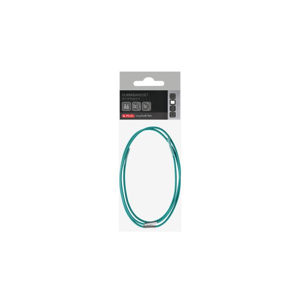 Set of elastics flex A6 turquoise, in polybag