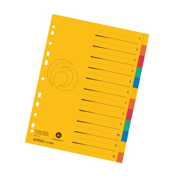 index A4 XXL 12 parts + index sheet 5 colours