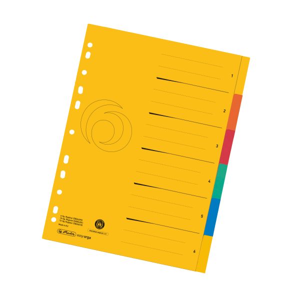 index A4 XXL 6 parts + index sheet 5 colours