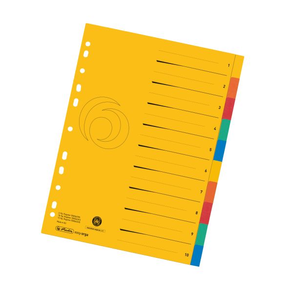 index A4 XXL 10 parts + index sheet 5 colours