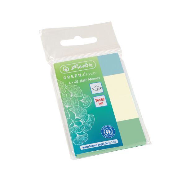 page marker 20x50mm 4x40pieces GREENline assorted colours
