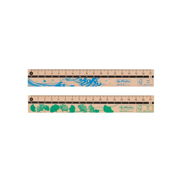 ruler 17cm, wooden, FSC 100%