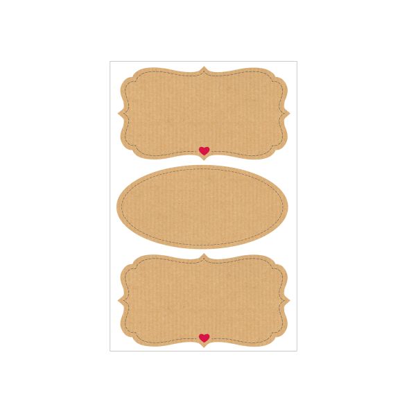 stickers kraft paper motif 1 self-adhesive FSC