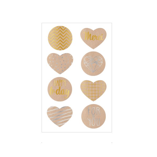 stickers kraft paper motif 3 self-adhesive FSC