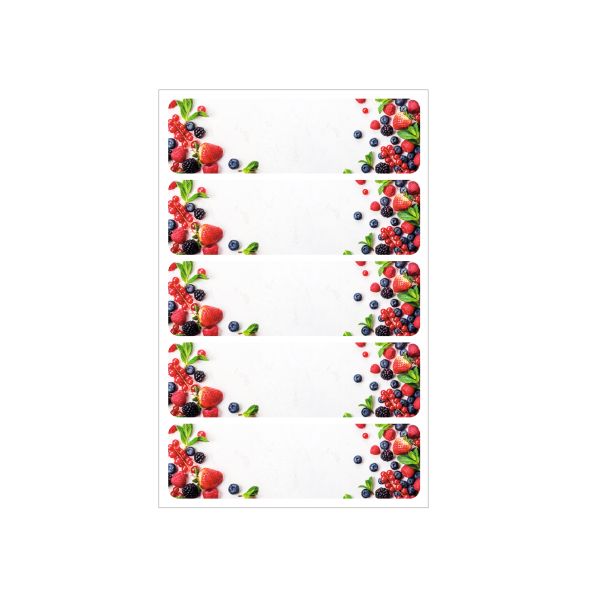 labels homemade fruits 2 FSC 3 sheets a 5 pieces self-adhesive
