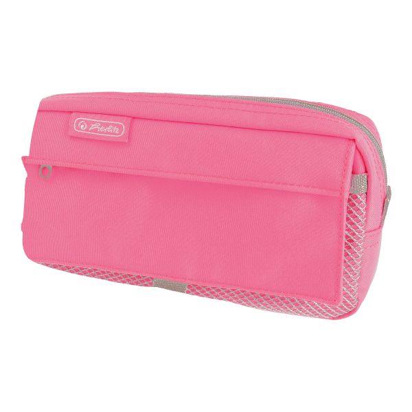 pencil pouch with 2 add. bags Neon pink