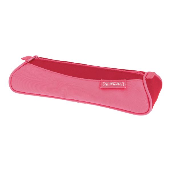 pencil pouch triangular pink/red