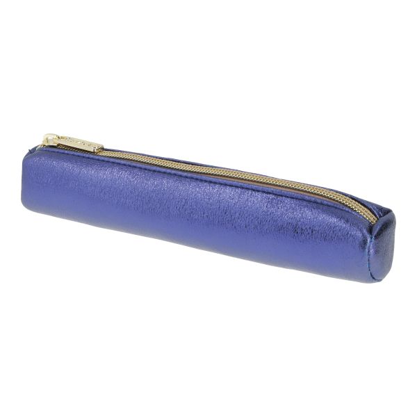 Pencil pouch round Mini Metallic Midnight Blue