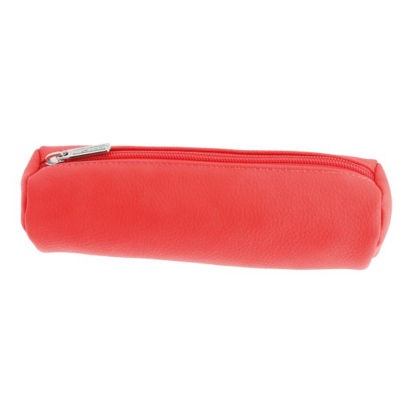 pencil pouch round coral