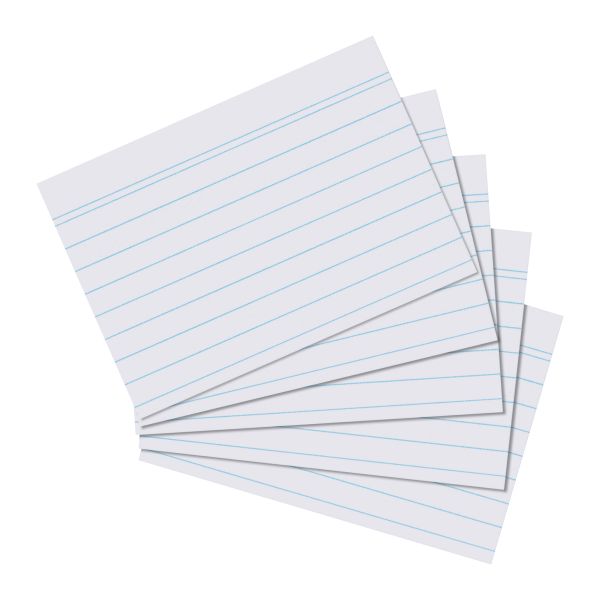 index card A6 ruled white Blue Angel 100 pieces
