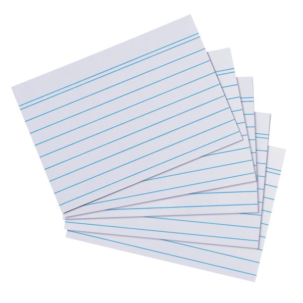 index card A8 ruled white Blue Angel 100 pieces