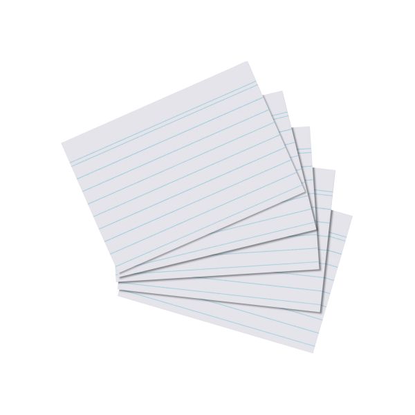 index card A7 ruled white Blue Angel 100 pieces