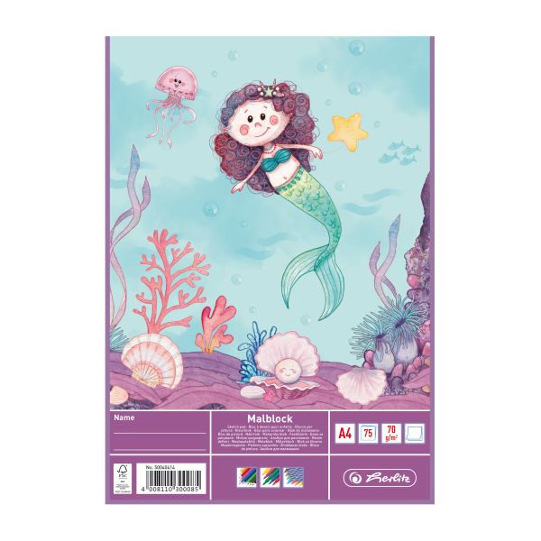 sketch pad A4 75 sheets Mermaid