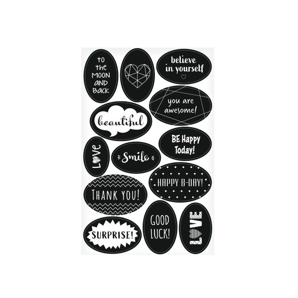 Deco stickers Just Black self-adhesive FSC
