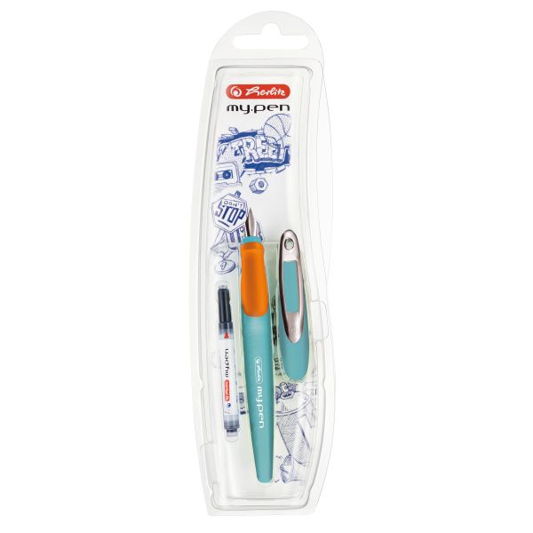 fountain pen my.pen M tip turquoise/ orange