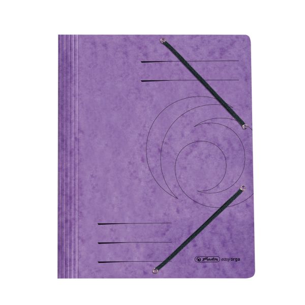 3-flap file with elastics A4 Quality violet