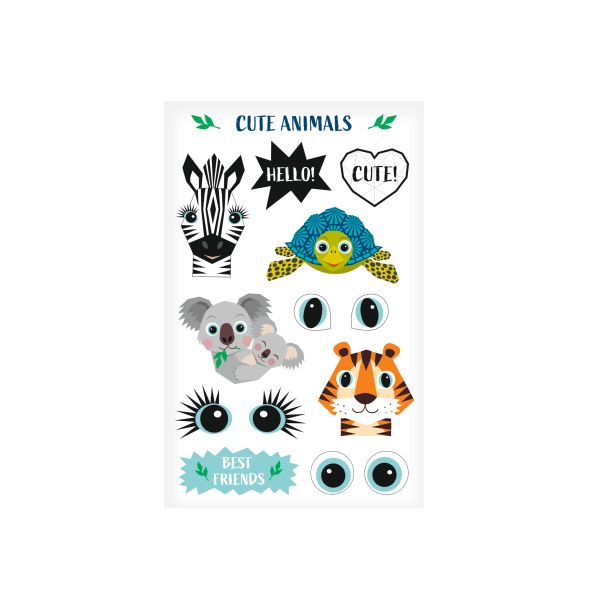 Foil stickers cute animals FSC