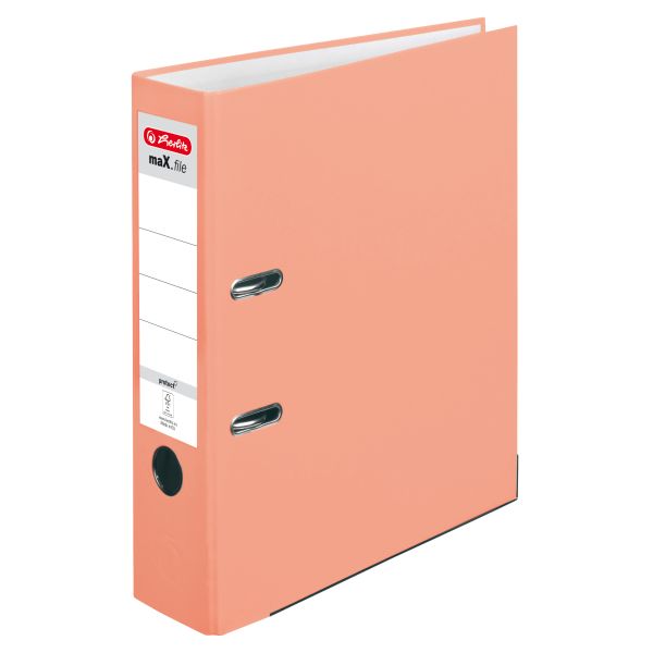 lever arch file maX.file protect A4 8cm salmon