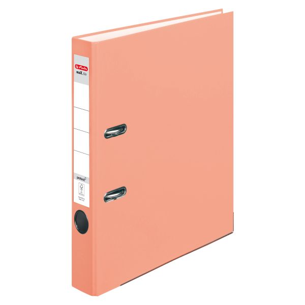lever arch file maX.file protect A4 5cm salmon