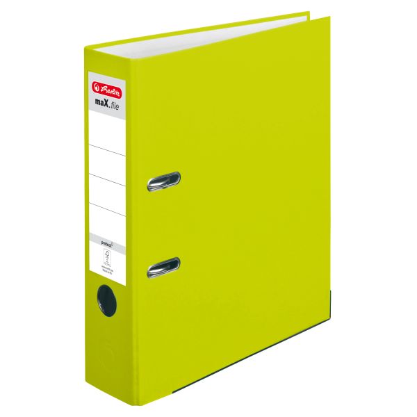 lever arch file maX.file protect A4 8cm neon green