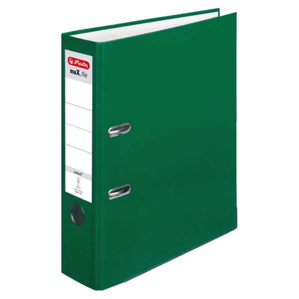 lever arch file maX.file protect A4 8cm green