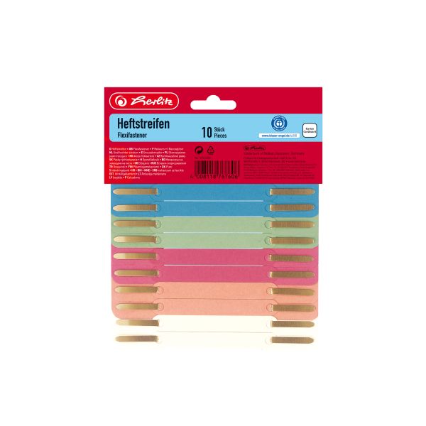 filing strip cardboard assorted colours 10 pieces
