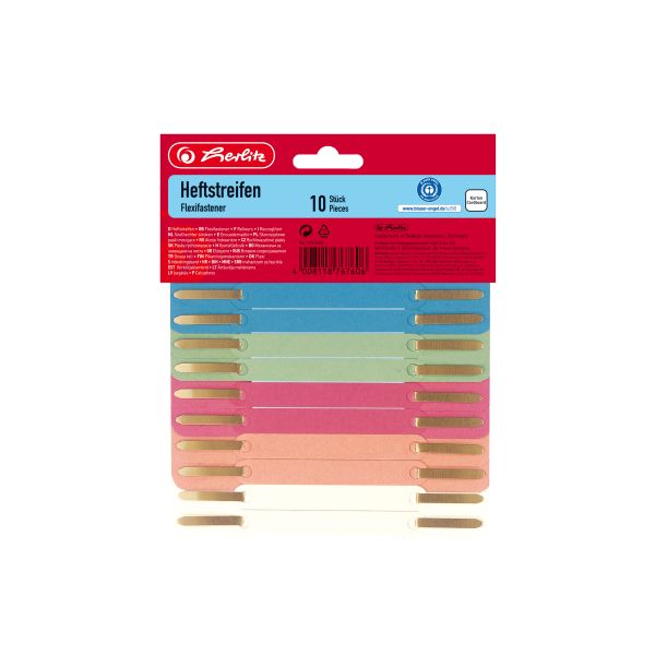 filing strip cardboard assorted colours 10 pieces