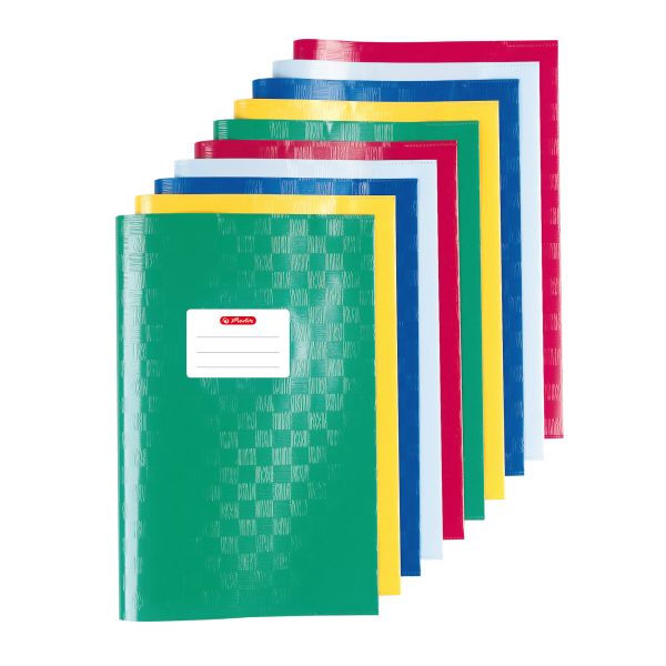 exercise book cover A4 structure of bast assorted colours