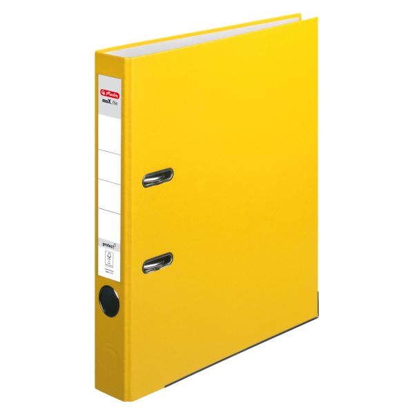 lever arch file maX.file protect A4 5cm yellow