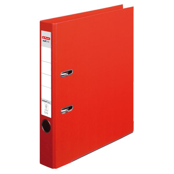 lever arch file maX.file protect plus A4 5cm red