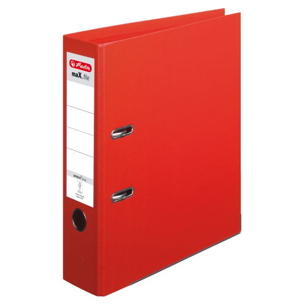 lever arch file maX.file protect plus A4 8cm red