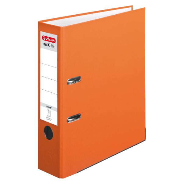 lever arch file maX.file protect A4 8cm orange