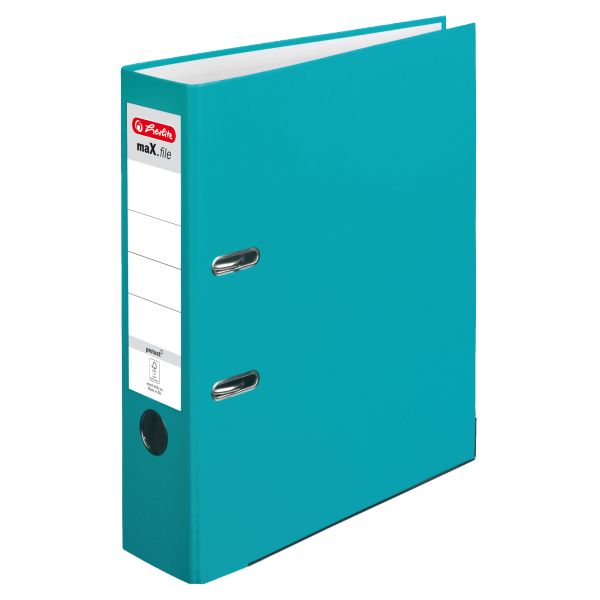 lever arch file maX.file protect A4 8cm turquoise