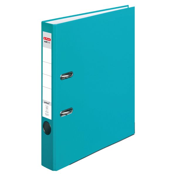 lever arch file maX.file protect A4 5cm turquoise