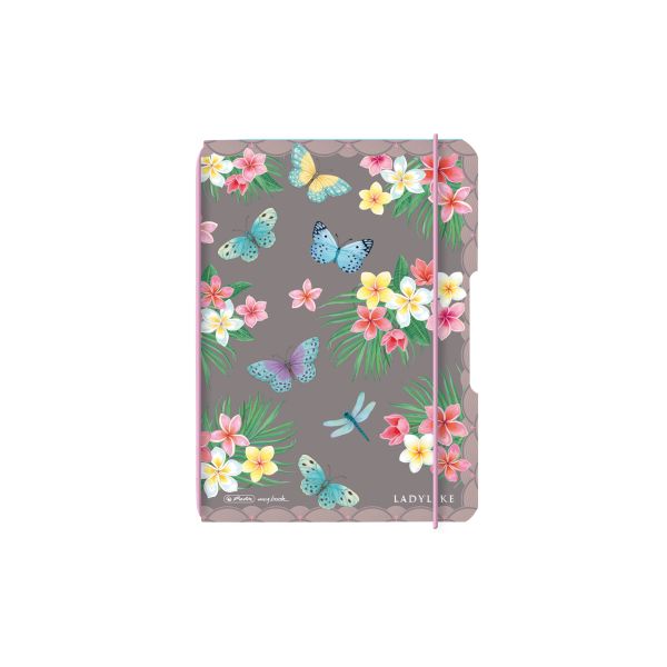 Notebook flex PP A6, 40 sheets, dotted ladylike butterflies, my.book