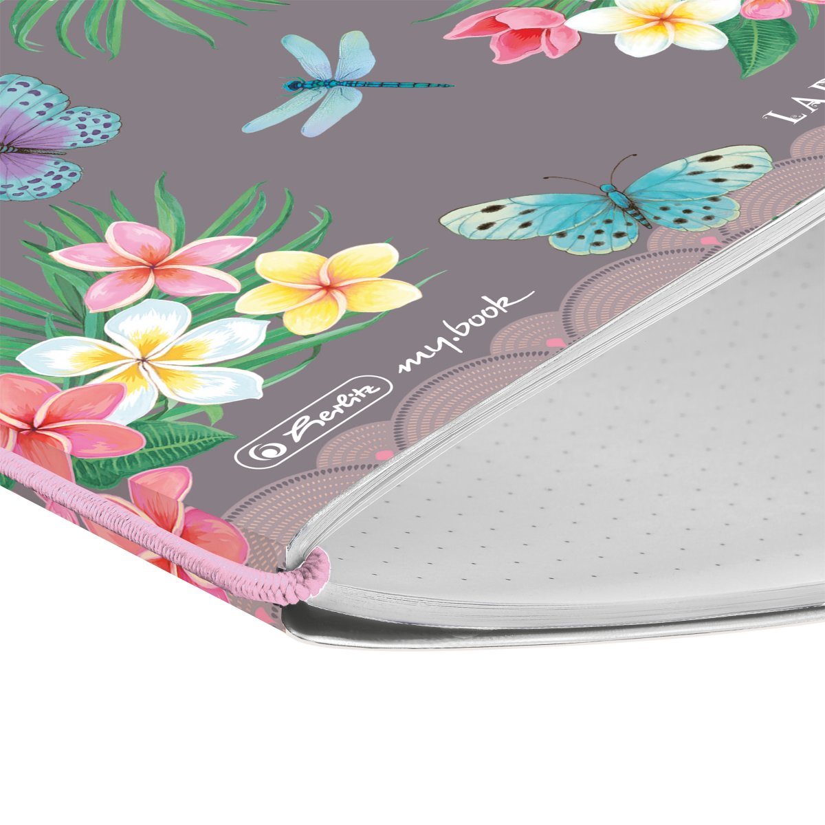 herlitz 50033669 notebook flex, A5, 40 sheets, dotted, motif: GREENline wave, 1 piece